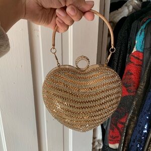 Jeweled Heart Shaped Evening Bag